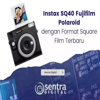 Instax SQ40 Fujifilm Polaroid dengan Format Square Film Terbaru