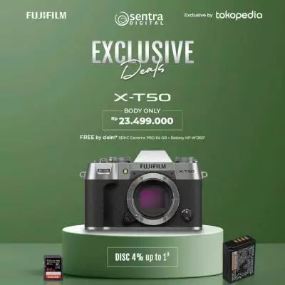 Pre-Order Fujifilm X-T50, Segera Pesan Sekarang di Sentra Digital Sebelum Kehabisan