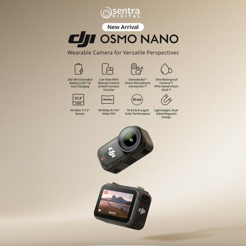 Keunggulan DJI Osmo Nano, Kamera Portabel 4K Super Jernih untuk Kreator Konten