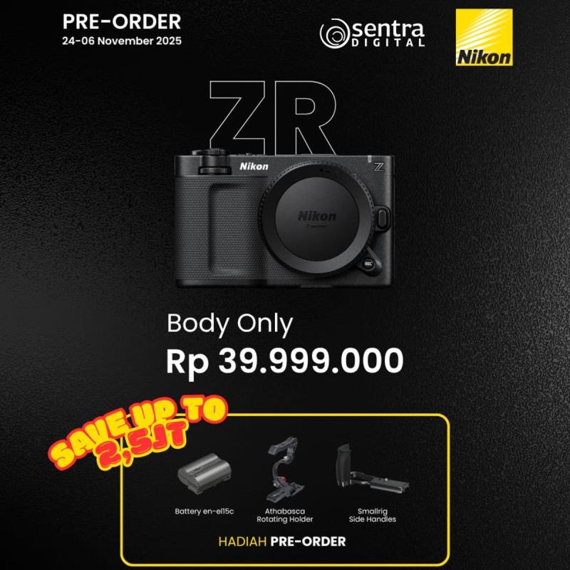 Pre-Order Nikon ZR di Sentra Digital, Dapatkan Harga Spesial dan Bonus Eksklusif