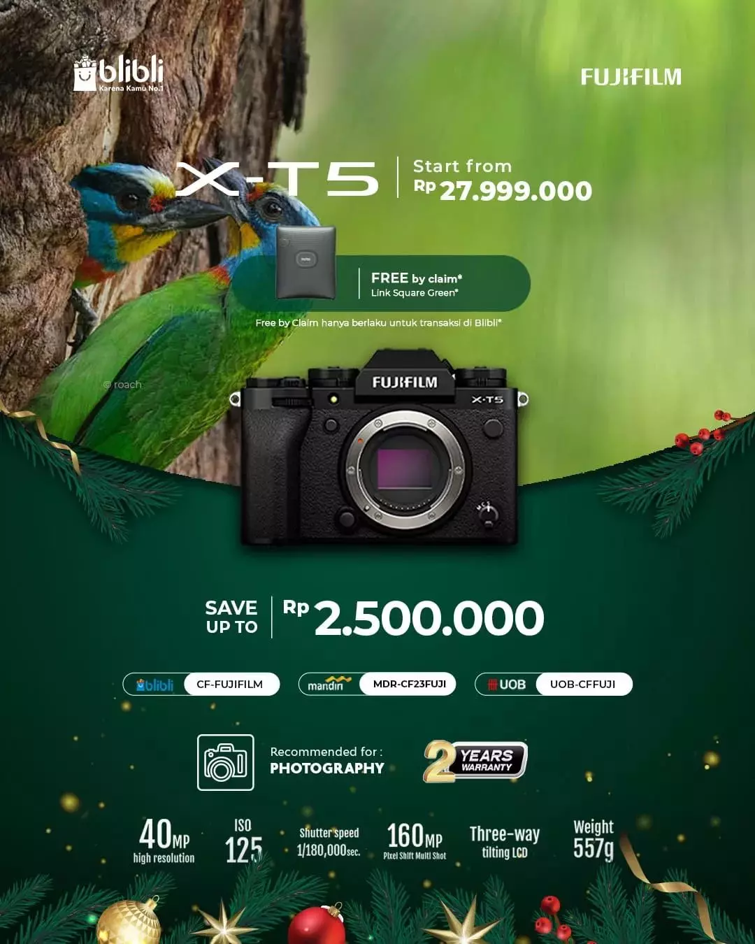 Promo Fujifilm Xt5