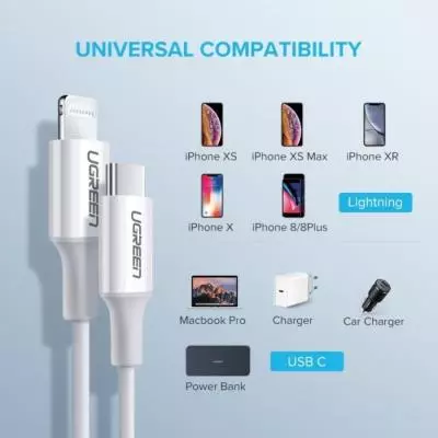 5. Ugreen Flat Lightning Cable