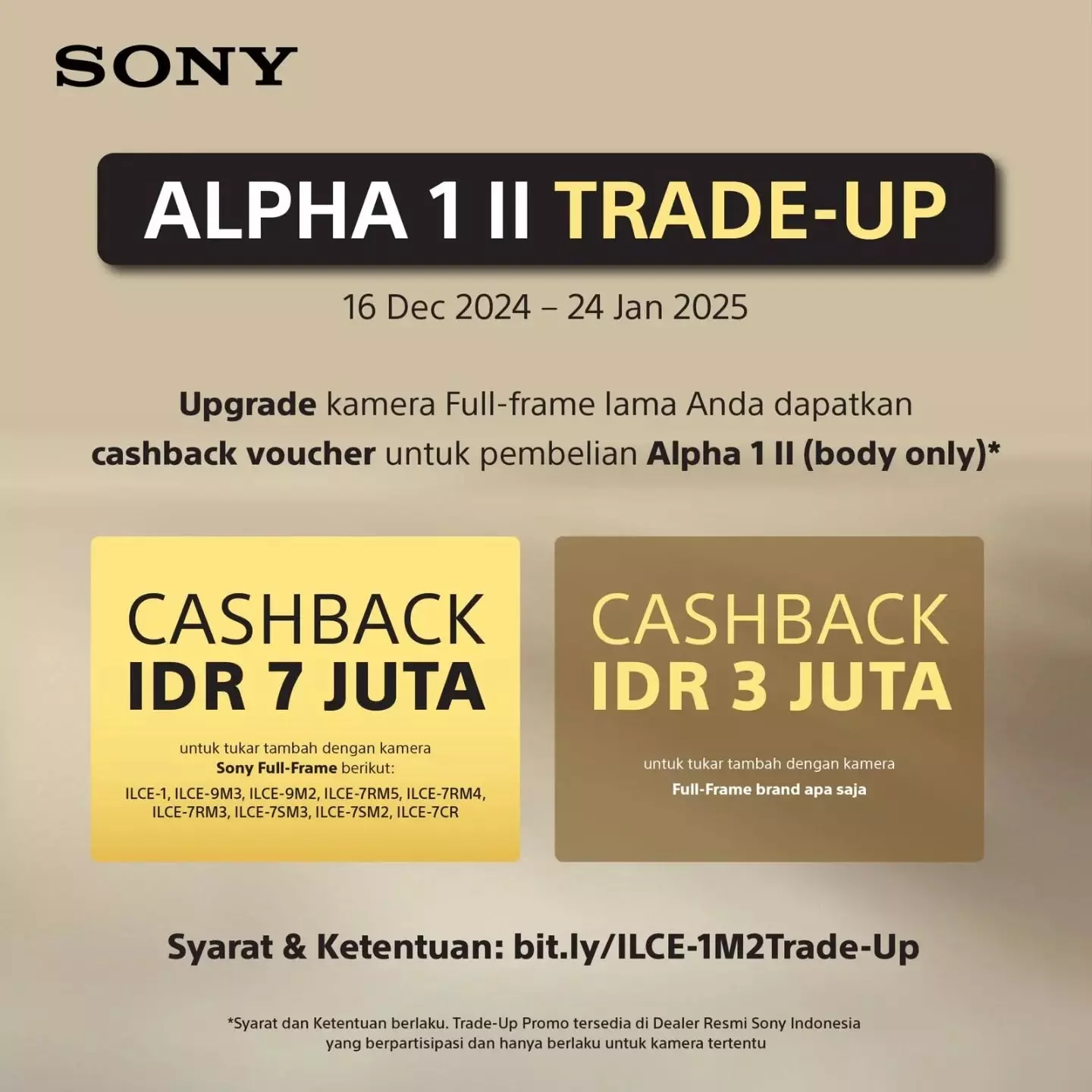 Penawaran Eksklusif Pre-Order Sony Alpha 1 II