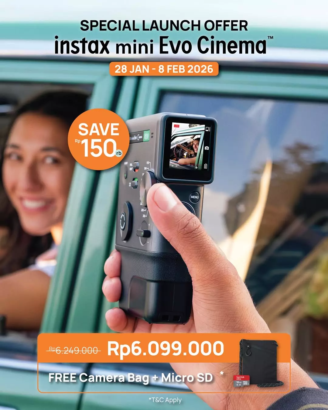Detail Promo Instax Mini Evo Cinema di Sentra Digital