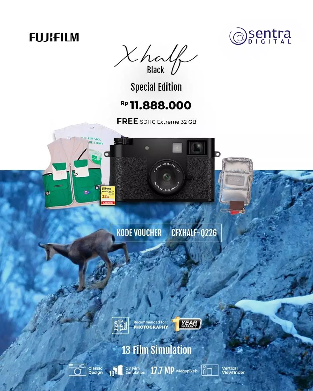 X Half Black