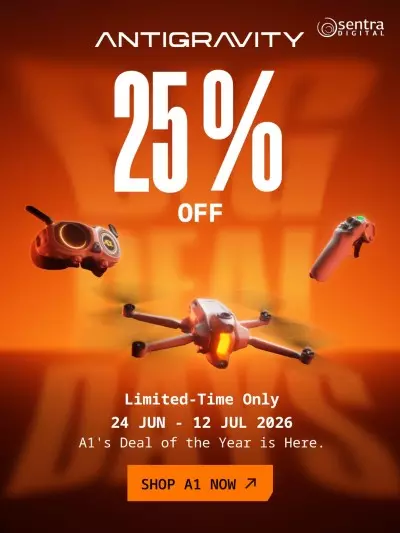 Antigravity A1, Drone Kamera 360&deg untuk Konten Lebih Kreatif