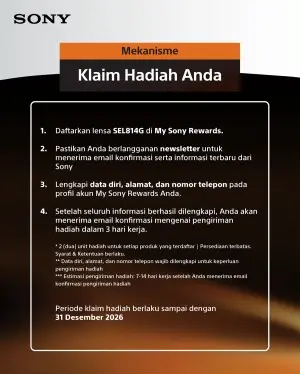 Cara Klaim Bonus Pre-order Sony SEL814G