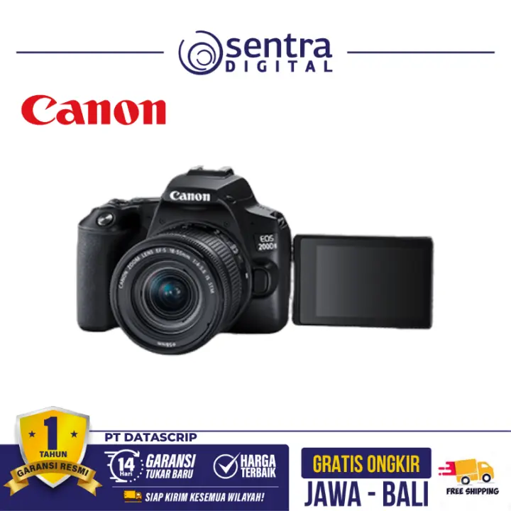 Canon EOS 200D Mark II with EF-S 18-55 IS STM Black