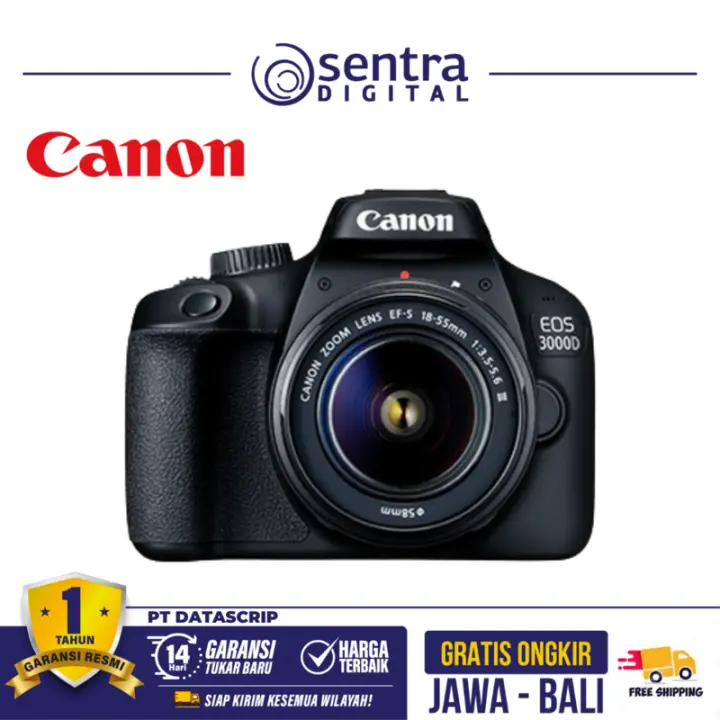 Canon 3000D EOS with EF-S 18-55 IS III Black