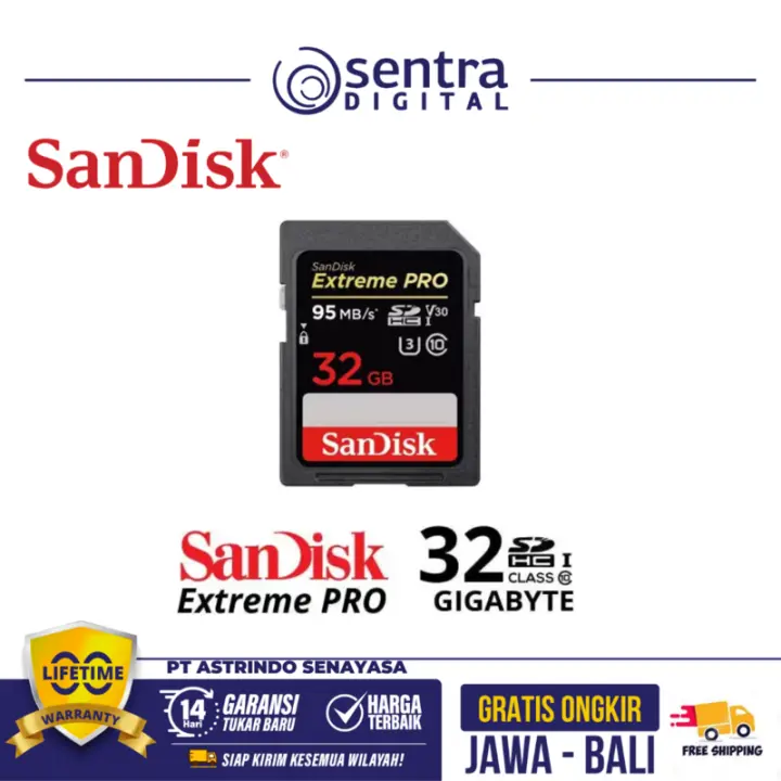 Sandisk Extreme Pro SDHC UHS-I U3 32GB 95MB/s (633X)