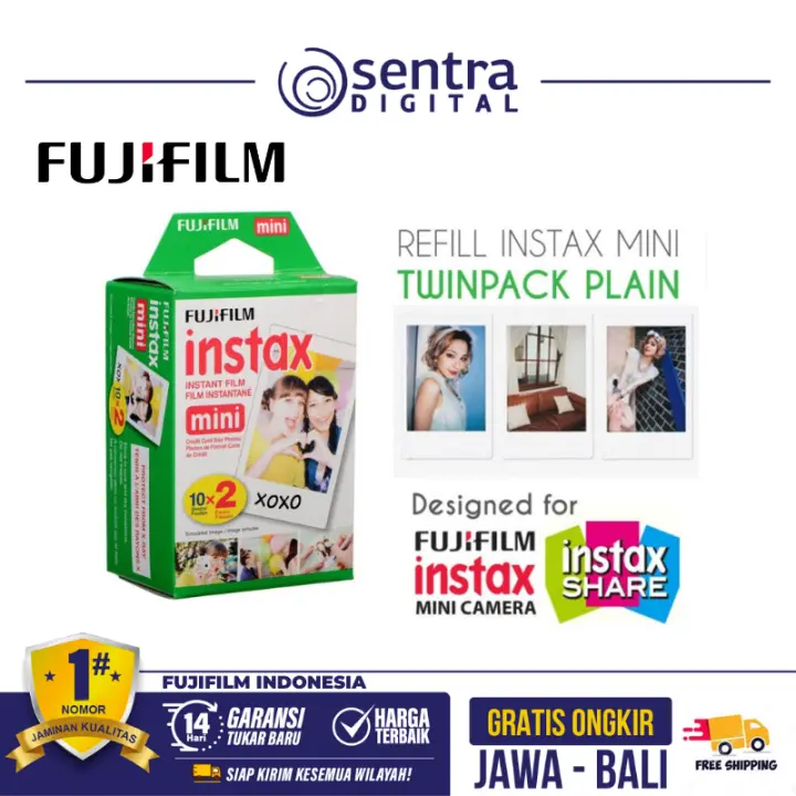 Fujifilm Instax Mini Film Refill 2x10 Sheets/Double Pack White
