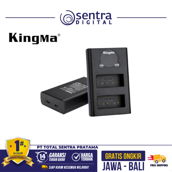 Kingma LCD Dual Charger for Fujifilm NP-W126
