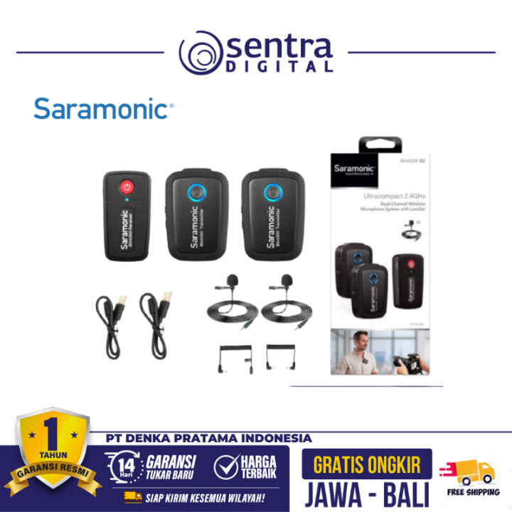Saramonic Dual-Channel Wireless Microphone System Blink 500 B2 (TX TX RX) Black