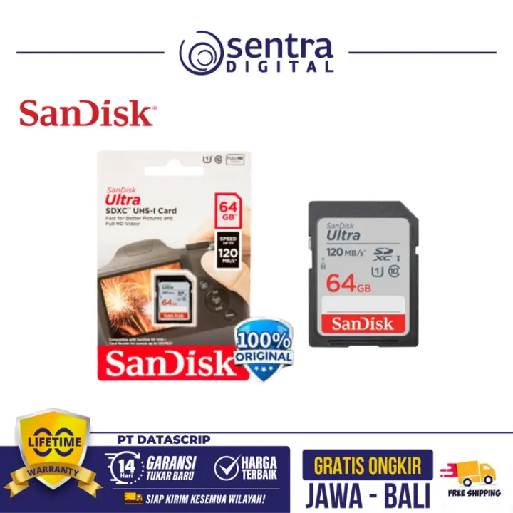 Sandisk Ultra SDXC 64GB UHS-1 120MB/s