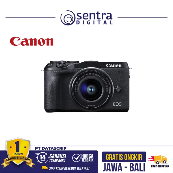 Canon M6 Mark II EOS EF-M 15-45 IS STM Black