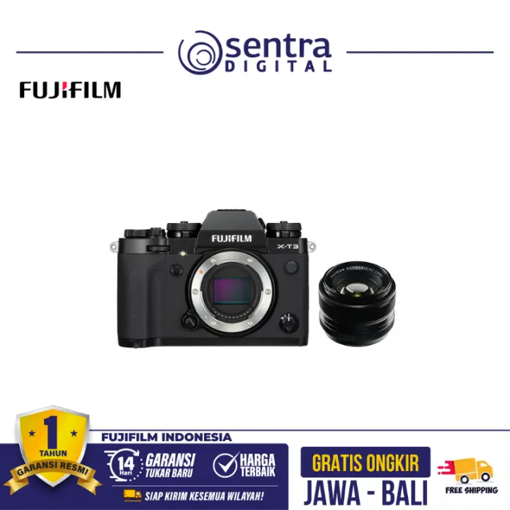 Fujifilm X-T3 Body Only Black + XF 35mm F/1.4 R New (Without Charger and Flash)