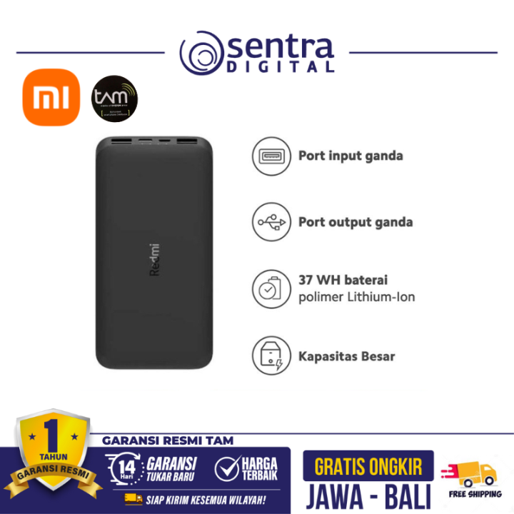 Redmi Power Bank 10000mAH - Powerbank 10000 mAH Garansi Resmi