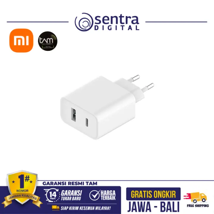 Xiaomi Mi Charger 33W Type A + USB C Fast Charging - Garansi Resmi