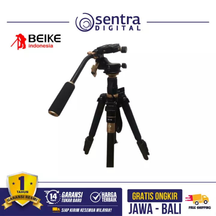 Beike Fluid Head Video Tripod Q555V