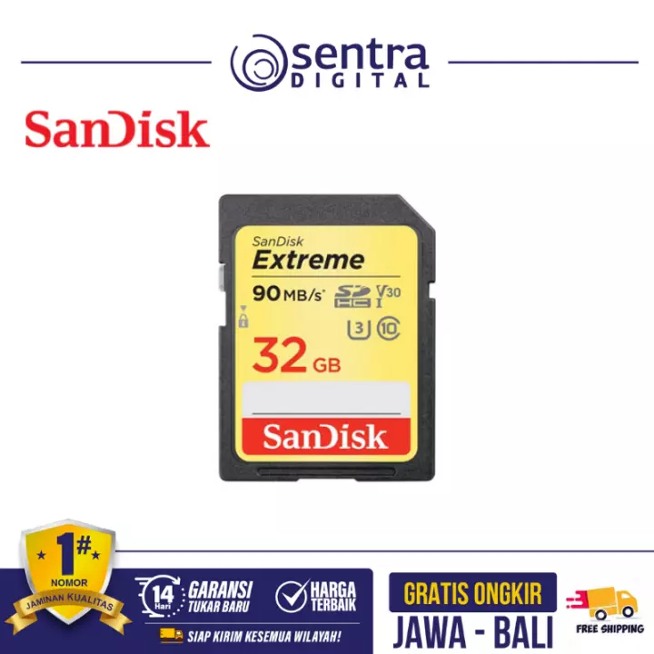 Sandisk Extreme SDHC U3 V30 32GB 90MB/s (600X)