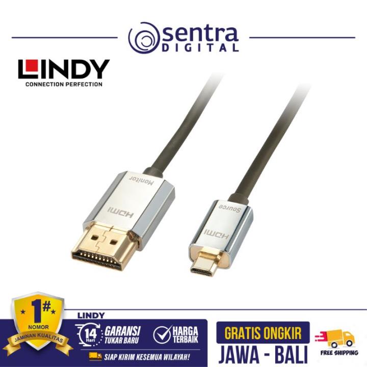 Lindy Cromo Slim HDMI High Speed A/D Cable with Ethernet 4.5m - 41679