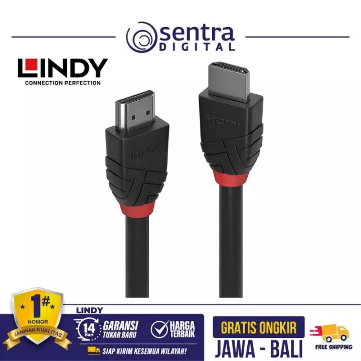 Lindy Kabel HDMI 2m High Speed Black Line - 36472