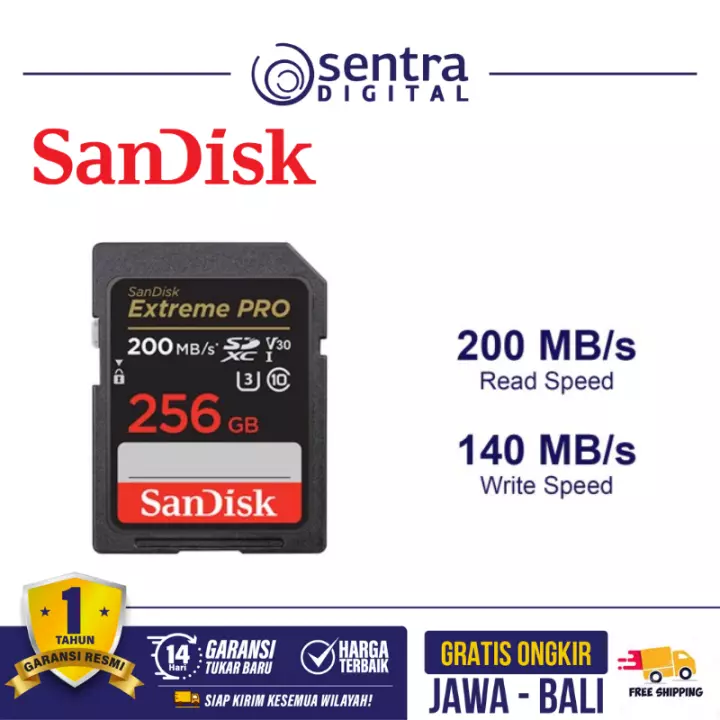 Sandisk Extreme Pro SDXC UHS-I 256GB 200MB/s