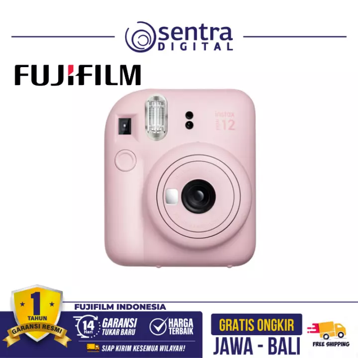 Fujifilm Instax Mini 12 Instan Film Camera Blossom Pink