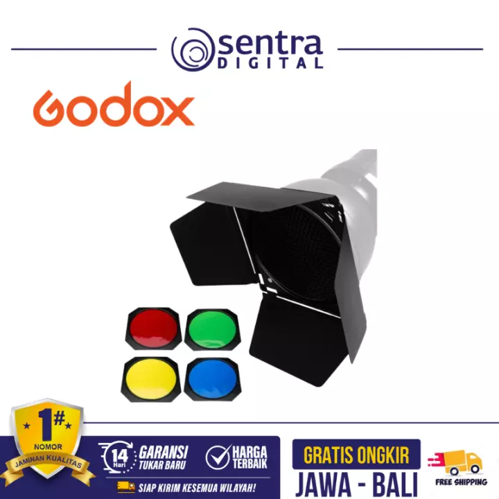 Godox Barn Door BD-04 (Honeycomb Grid with 4 Color Filter)
