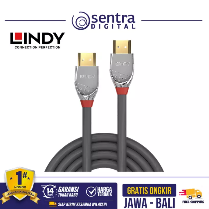 Lindy Cromo High Speed HDMI Cable with Ethernet HDMI 2.0 A to A 3m - 37873