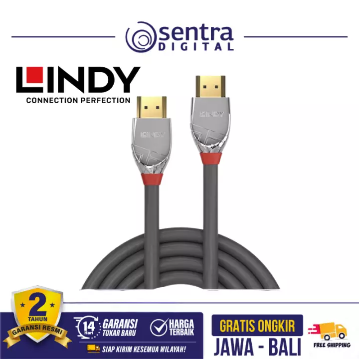 Lindy Cromo High Speed HDMI Cable with Ethernet HDMI 2.0 A to A 5m - 37874