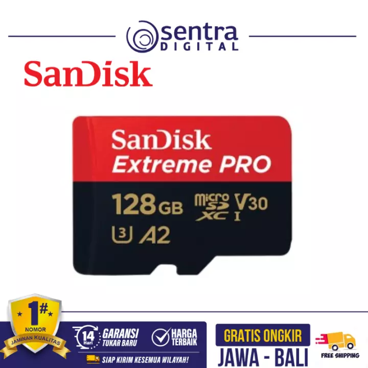 Sandisk Extreme Pro Micro SDXC 128GB UHS-I 4K 200MB/s with Adapter