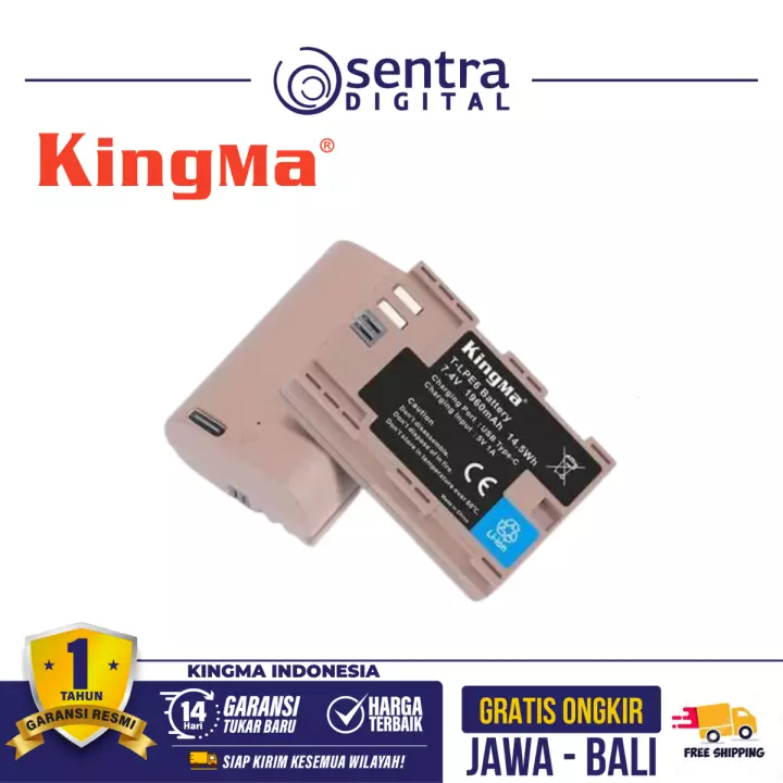 Kingma Battery with Type-c USB Charging Port for Canon LP-E6 1960mAh