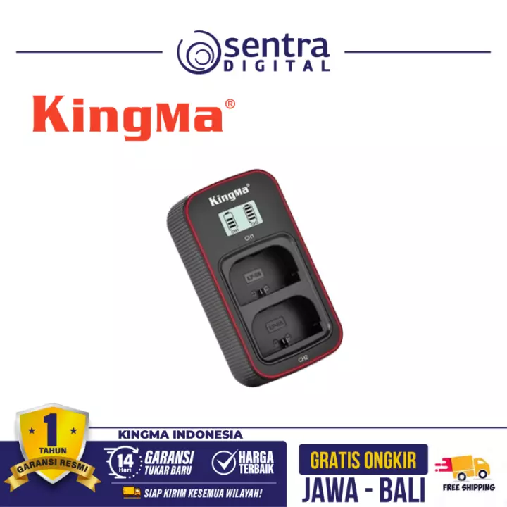 Kingma LCD Dual Charger for Canon LP-E6 Battery (BM058-LPE6)
