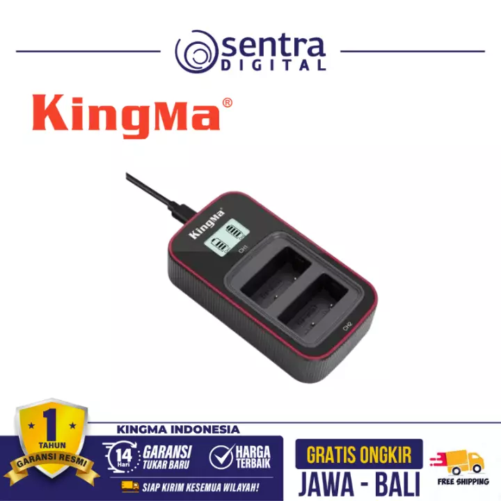 Kingma BM058-W126 LCD Dual Charger for Fujifilm NP-W126 Battery