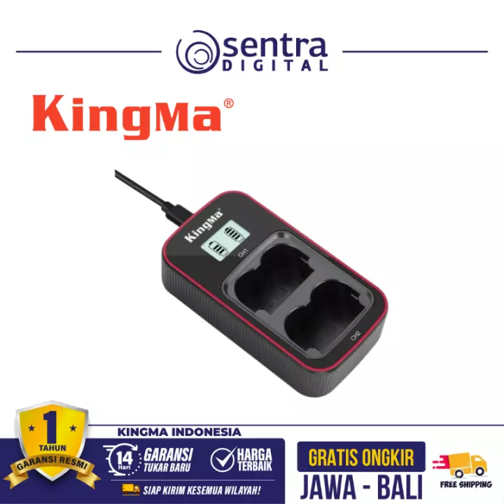 Kingma BM058-W235 LCD Dual Charger for Fujifilm NP-W235 Battery