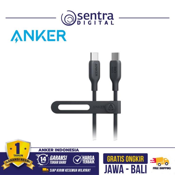 Kabel Anker 544 USB Type C ke USB Type C Bio-Based 3ft - A80F5 Black