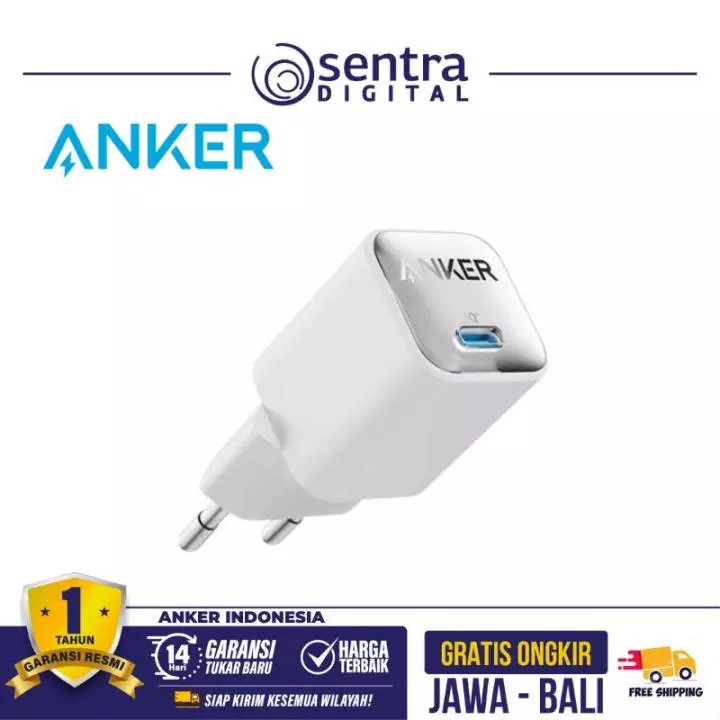 Wall Charger Anker 511 USB Type C Super Fast Charging Adaptor Nano III 30W - A2147 White