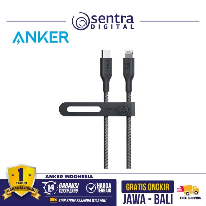 Kabel Anker 542 USB Type C To Lightning 3ft Bio-Based - A80B5 Black