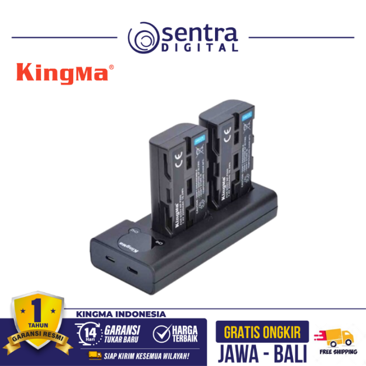 Kingma NP-F550 for Sony NX100 NX200 Paket 2 Battery 1 Dual Charger