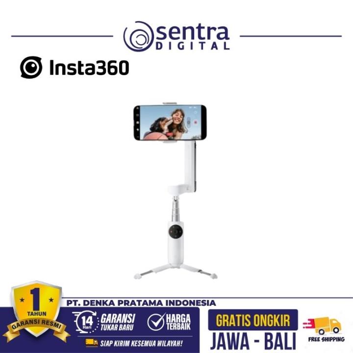 Insta360 Flow AI Tracking Gimbal Stabilizer for Smartphone White - Creator Kit