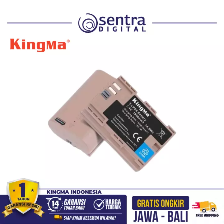 Kingma Battery with Type-c USB Charging Port for Canon LP-E6 1960mAh (T-LPE6)