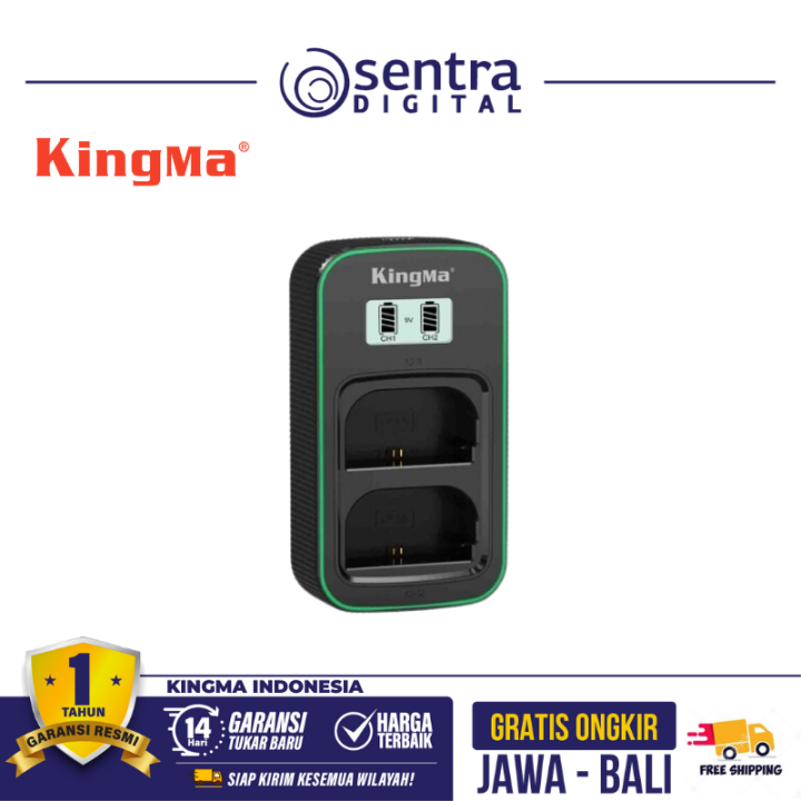 Kingma PD3.0 9V/2A Dual LCD Battery Charger for Canon LP- E6/LP-E6N/LP-E6NH (BM058Q-LPE6)