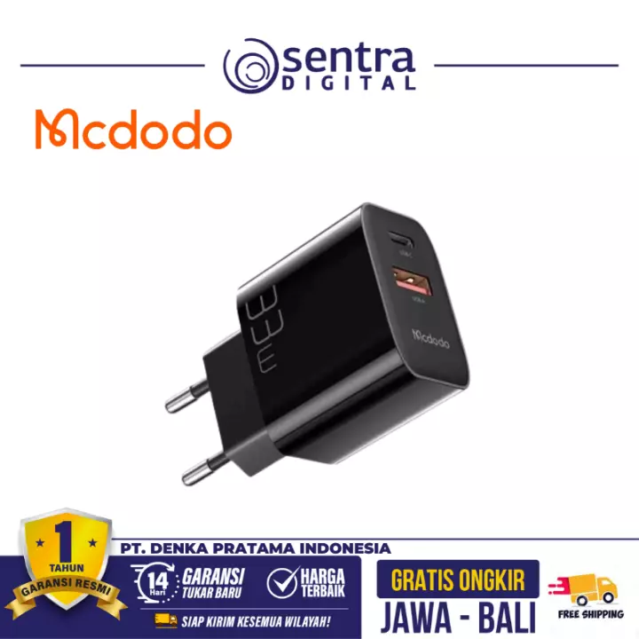 MCDODO Adaptor 33W PD + QC Charger Black - CH-0921
