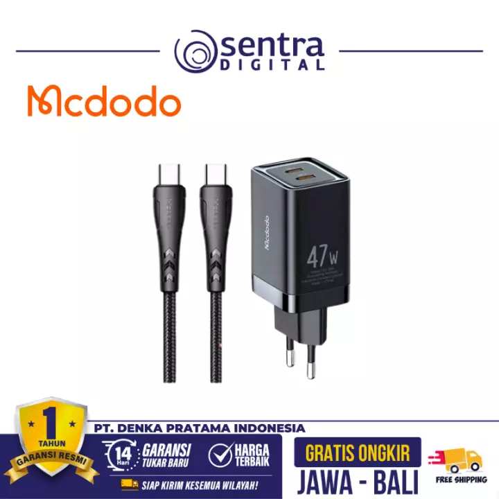 MCDODO Charger SET GaN 47W Mini Fast Dual C Black - CH-5653