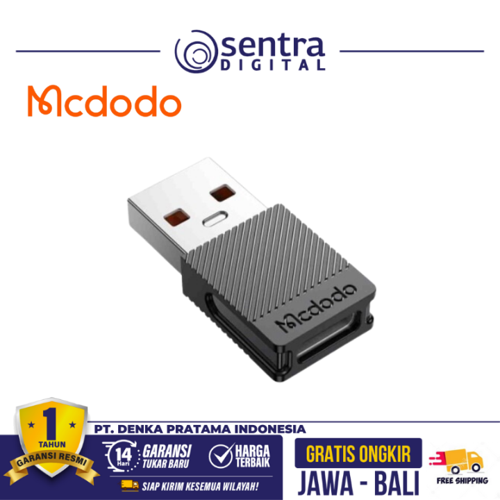 MCDODO Converter Charger OTG Type C To Usb Charging Black - OT-6970