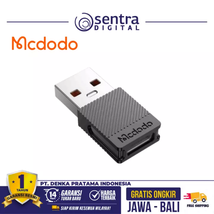 MCDODO Converter Charger OTG Type C To Usb Charging Black - OT-6970
