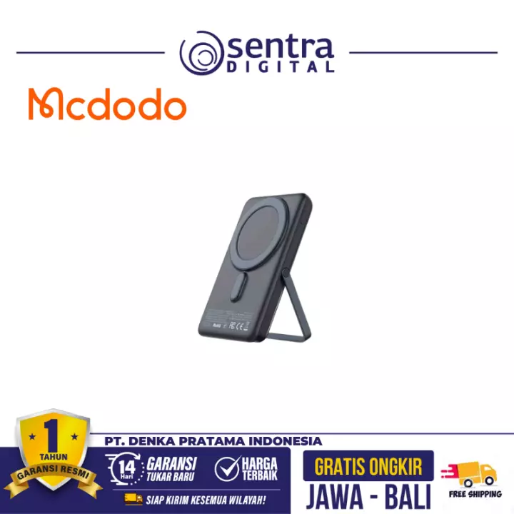 MCDODO PowerBank Wireless Fast Charging 10000mAh With Holder Grey - MC-0691