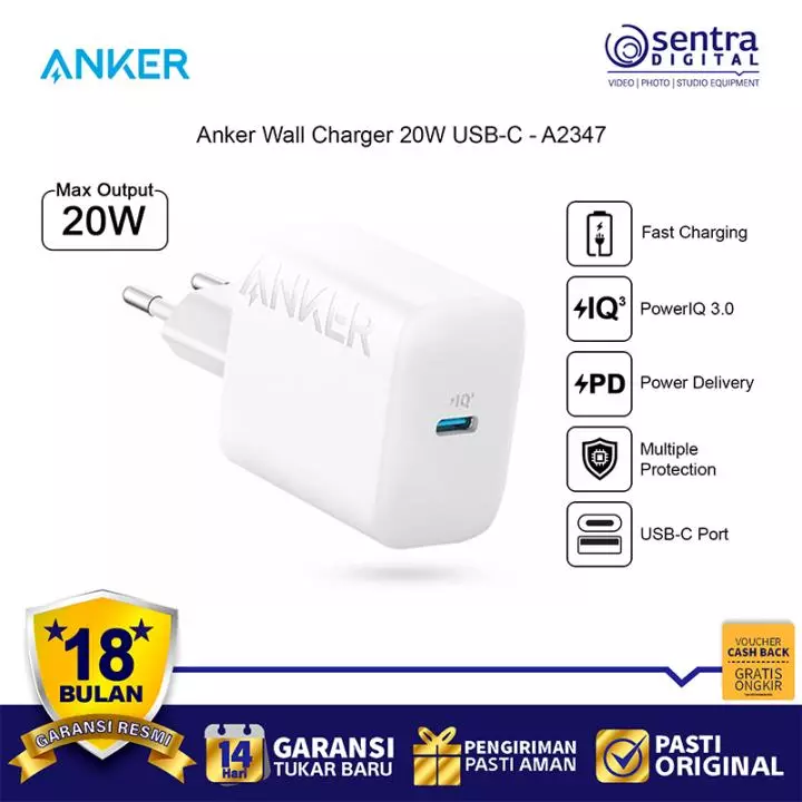Anker Wall Charger 20W USB-C B2B - A2347