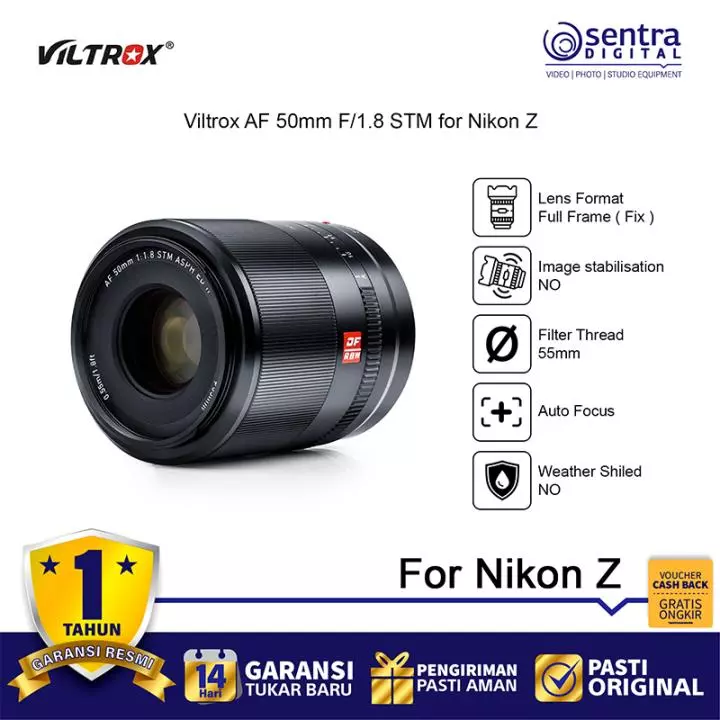 Viltrox AF 50mm F/1.8 STM Lens for Nikon Z Mount